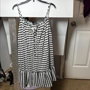 Black and White Midi Dress